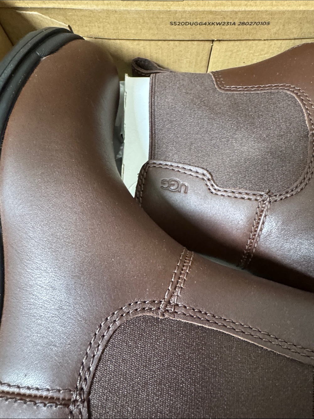 New UGG Hapsburg Chelsea Burnt Cedar Women's Ankle Boots Sz. 8.5 - Picture 7 of 9